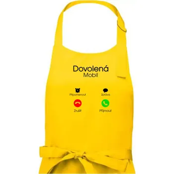 Kuchyňská zástěra Dovolená volá - Pánská zástěra na vaření - Univerzální velikost ( Žlutá )