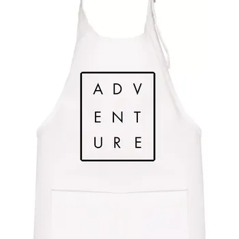 Kuchyňská zástěra Adventure obdelník - Dětská zástěra na vaření - Univerzální velikost ( Bílá )