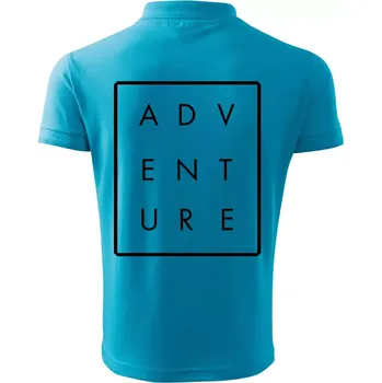Pánská košile Adventure obdelník - Polokošile pánská Pique Polo 203 - 4XL ( Světlý tyrkys )