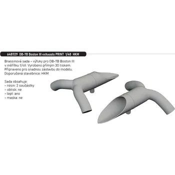 Plastikový model Eduard 1/48 DB-7B Boston III exhausts PRINT (HKM)