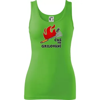 Dámské tričko Čas na grilování - Dámské tílko - S ( Apple Green )