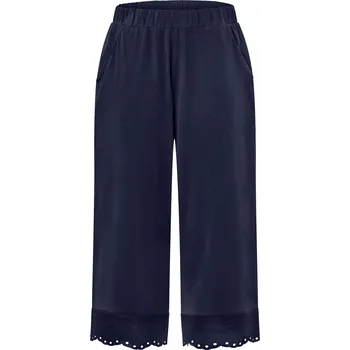 662336 - Tchibo - Kalhoty culotte s výšivkou - pro ženy - vel. M 40/42 - barva: modrá