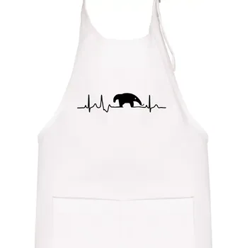 Kuchyňská zástěra Mravenečník EKG - Dětská zástěra na vaření - Univerzální velikost ( Bílá )