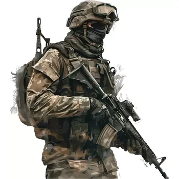 samolepka UV samolepka army voják 6x4 cm (ARMY samolepka , erb , logo , UV )