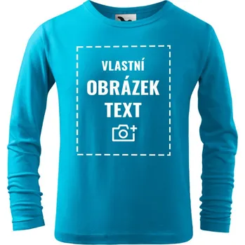 Chlapecké tričko Dětské triko s dlouhým rukávem a vlastním potiskem, Barva Tyrkysová 44, Velikost 158 cm/12 roků, Canvas Dětské triko s dlouhým rukávem Bezvatriko.cz