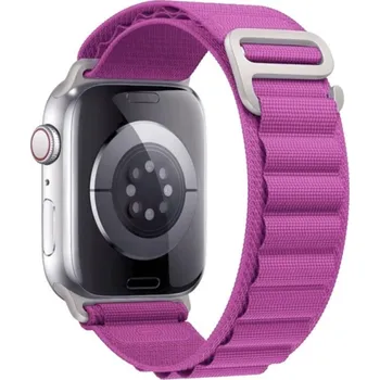 Příslušenství k chytrým hodinkám Alpský tah nylonový provlékací řemínek pro Apple Watch 42/44/45/46/49mm Barva: Fuchsiová