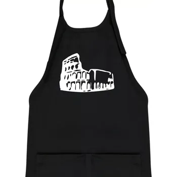 Kuchyňská zástěra Itálie Koloseum - Dětská zástěra na vaření - Univerzální velikost ( Černá )