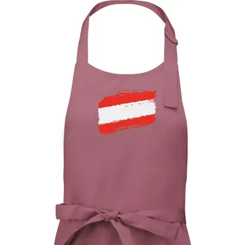 Kuchyňská zástěra Rakousko vlajka - Pánská zástěra na vaření - Univerzální velikost ( Starorůžová )