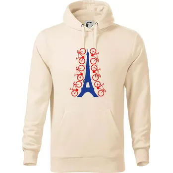 Pánská mikina Cyclo Paris - Mikina pánská Cape s kapucí - 5XL ( Mandlová )