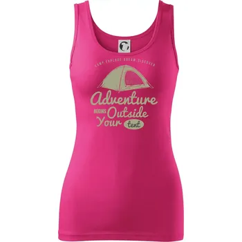 Dámské tričko Adventure outside - Dámské tílko - XS ( Purpurová )