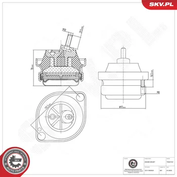 Silentblok motoru Zavěšení a uložení motoru ESEN SKV 75SKV167