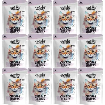 Krmivo pro kočku TUF TUF with chicken hearts - mokré krmivo pro kočky - 12x100g