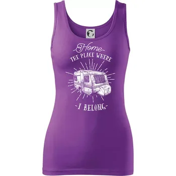 Dámské tričko Home The Place Where I Belong - Dámské tílko - XL ( Fialová )