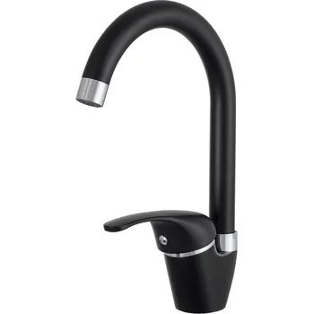 Vodovodní baterie Gamma Rio, vysoká dřezová baterie h-275, černá, GMA-BRIO-BK