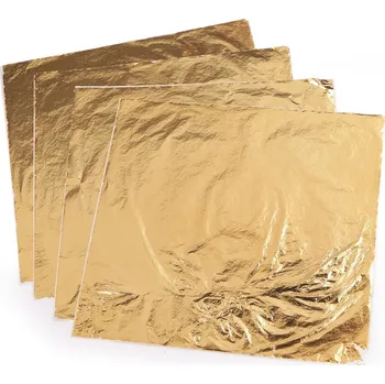 Výtvárné potřeby Metalické plátky ke zdobení 14x14 cm, barva 3 zlatá