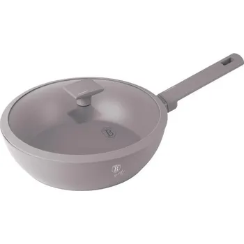 Pánev BERLINGERHAUS Pánev hluboká s titanovým povrchem a poklicí 24 cm Taupe Collection