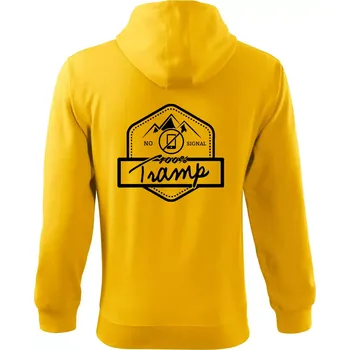 Pánská mikina Tramp No Signal - Mikina s kapucí na zip trendy zipper - XL ( Žlutá )