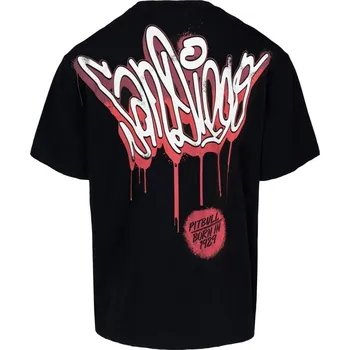 PitBull West Coast - pánské triko GRAFFITI černé velikost: 3XL