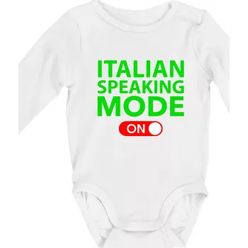 Italian speaking mode - ON - Body kojenecké s dlouhým rukávem - Dlouhý r. do 3 měs ( Bílá )