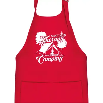 Kuchyňská zástěra I don't need therapy camping - Dětská zástěra na vaření - Univerzální velikost ( Červená )