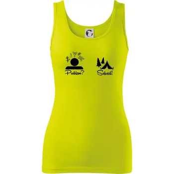 Problem? Solved! - Kempování - Dámské tílko - 2XL ( Limetková )