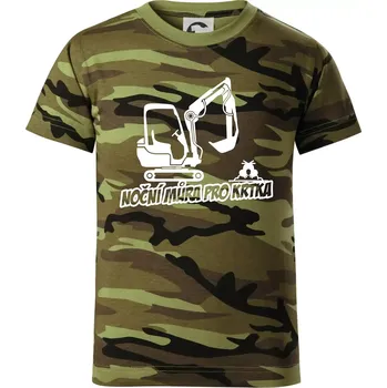 Chlapecké oblečení Noční můra pro krtka - Dětské maskáčové triko - 104-110cm / 3-4 roky ( Zelený maskáč )