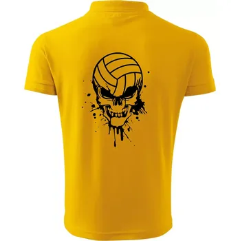 Pánská košile Volejbal lebka splash - Polokošile pánská Pique Polo 203 - M ( Žlutá )