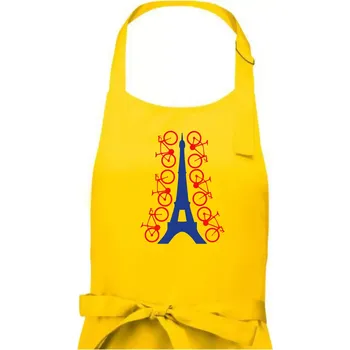 Kuchyňská zástěra Cyclo Paris - Dámská zástěra na vaření - Univerzální velikost ( Žlutá )