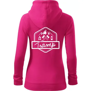 Dámská mikina Tramp erb - Dámská mikina trendy zipper s kapucí - 2XL ( Purpurová )
