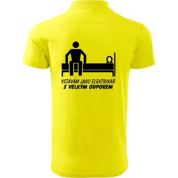 Pánská košile Vstávám jako elektrikář s velkým odporem - Polokošile pánská Pique Polo 203 - 4XL ( Citrónová )