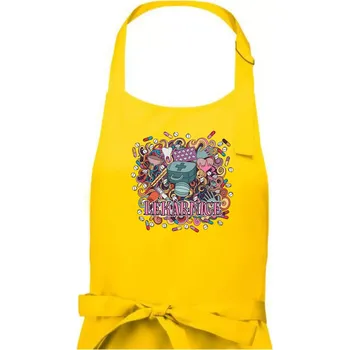 Kuchyňská zástěra Lékárnice koláž - Dámská zástěra na vaření - Univerzální velikost ( Žlutá )