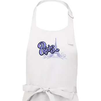 Kuchyňská zástěra Paris Lettering - Dámská zástěra na vaření - Univerzální velikost ( Bílá )