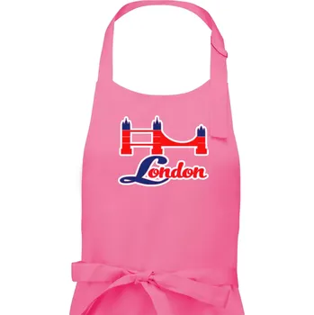 Kuchyňská zástěra London most - Pánská zástěra na vaření - Univerzální velikost ( Růžová )