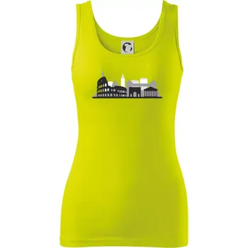 Dámské tričko Řím silueta památky - Dámské tílko - XL ( Limetková )