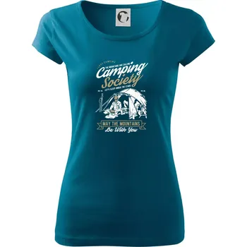 Dámské tričko Camping Society - Dámské triko Pure - XS ( Petrolejová )