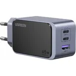UGREEN Nexode S 65W 3-port. GaN rychlonabíjecka EU sedá (35042)