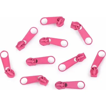 Zip Jezdec ke spirálovým zipům 3 mm - sv. růžový- 1ks