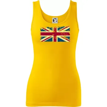 Dámské tričko Britská vlajka stará - Dámské tílko - XS ( Žlutá )