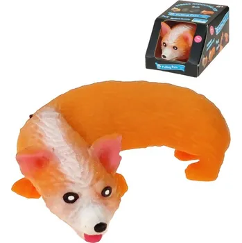 Figurka Pejsek strečový mačkací zvířátko antistresové natahovací v domečku