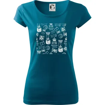 Britská pošta ikony - Dámské triko Pure - XL ( Petrolejová )