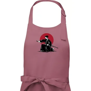 Kuchyňská zástěra Japan culture - samurai - Dámská zástěra na vaření - Univerzální velikost ( Starorůžová )
