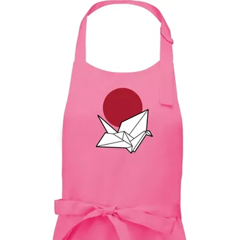 Kuchyňská zástěra Japan culture - origami - Pánská zástěra na vaření - Univerzální velikost ( Růžová )