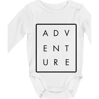 Kojenecký body Adventure obdelník - Body kojenecké s dlouhým rukávem - Dlouhý r. do 3 měs ( Bílá )