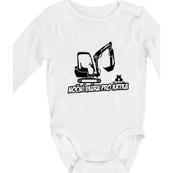 Noční můra pro krtka - Body kojenecké s dlouhým rukávem - Dlouhý r. do 3 měs ( Bílá )