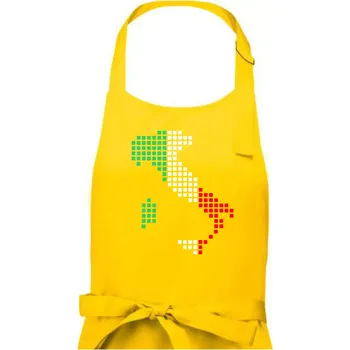 Kuchyňská zástěra Itálie obrys vlajka - Dámská zástěra na vaření - Univerzální velikost ( Žlutá )