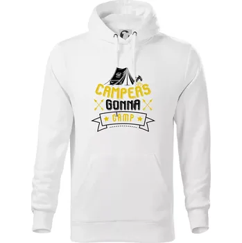 Pánská mikina Campers gonna camp - Mikina pánská Cape s kapucí - 5XL ( Bílá )