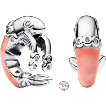 Přívěsek Charm Sterlingové stříbro 925 Kreveta - obepínající korálek na náramek zvíře