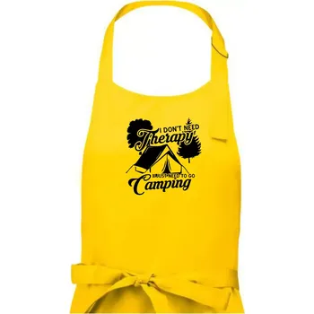 Kuchyňská zástěra I don't need therapy camping - Dámská zástěra na vaření - Univerzální velikost ( Žlutá )