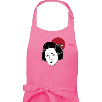 Kuchyňská zástěra Japan culture - žena - Dámská zástěra na vaření - Univerzální velikost ( Růžová )
