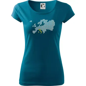 Dámské oblečení Mapa evropy - Itálie - Dámské triko Pure - XL ( Petrolejová )